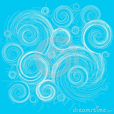 Vector background with patterns with swirls and spirals Vector Illustration